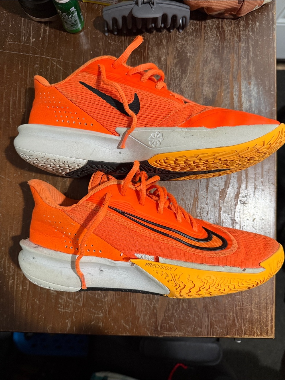Nike Kids' Bright Orange and Black Athletic Sneakers